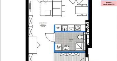Wohnung 1 zimmer in Lodz, Polen