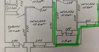 3 room apartment in Minsk, Belarus