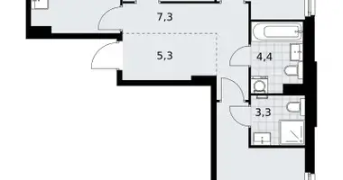 3 room apartment in Kommunarka, Russia