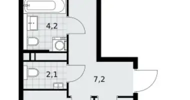Wohnung 2 zimmer in Kommunarka, Russland
