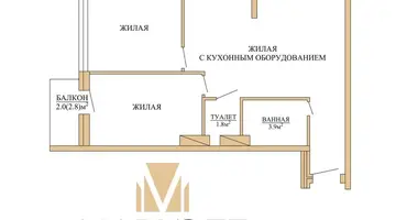 Квартира 1 комната в Минск, Беларусь
