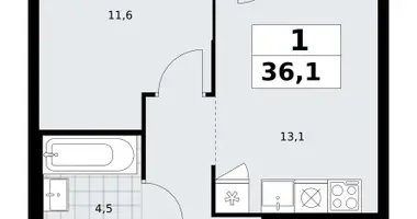 1 room apartment in Troitsk, Russia