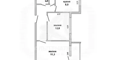 2 room apartment in Muchaviecki sielski Saviet, Belarus