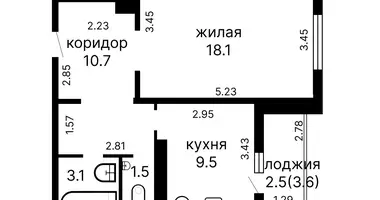 Apartamento 1 habitación en Minsk, Belarús