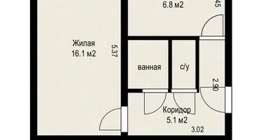 1 room apartment in Minsk, Belarus