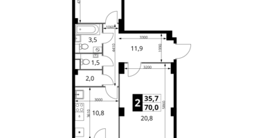 Appartement 2 chambres dans Leninsky District, Russie