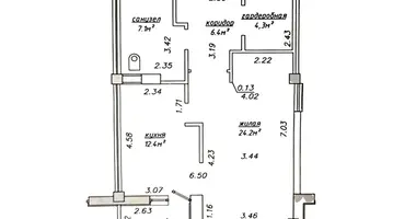 Wohnung 1 zimmer in Minsk, Belarus