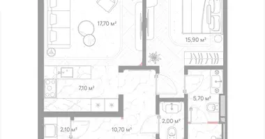 Квартира 1 комната в Москва, Россия