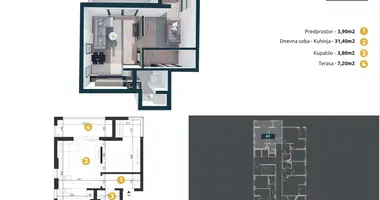 1 room studio apartment in Bar, Montenegro