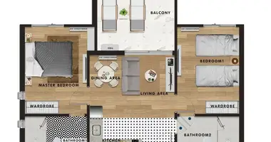 Appartement 2 chambres dans Sakhu, Thaïlande