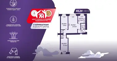 3 room apartment in Minsk, Belarus