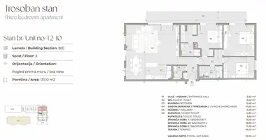 Appartement 3 chambres dans 48, Monténégro
