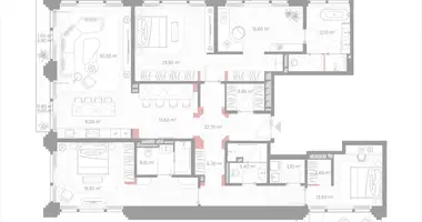 Mieszkanie 3 pokoi w Moskwa, Rosja