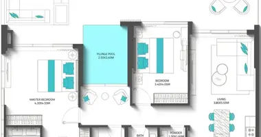 Apartamento 2 habitaciones en Dubái, Emiratos Árabes Unidos