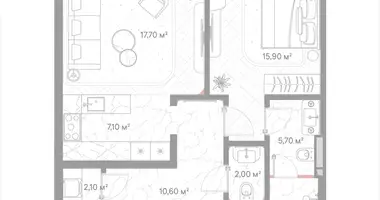 Mieszkanie 1 pokój w Moskwa, Rosja