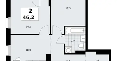 2 room apartment in Kommunarka, Russia