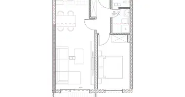 Квартира 1 комната в Boreti, Черногория