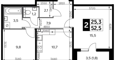 Apartamento 2 habitaciones en Leninsky District, Rusia
