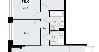 Квартира 3 комнаты в район Коммунарка, Россия