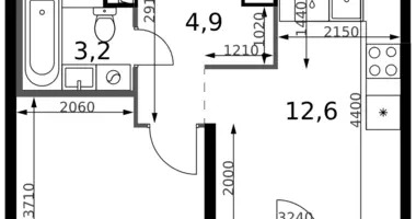 1 room apartment in Leninsky District, Russia