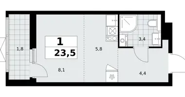 Mieszkanie 1 pokój w Kommunarka, Rosja