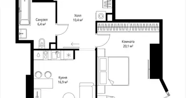 Квартира 1 комната в Москва, Россия