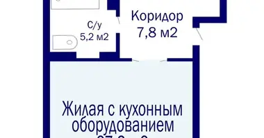 Apartamento 1 habitación en Minsk, Belarús