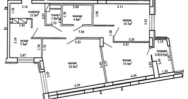3 room apartment in Minsk, Belarus