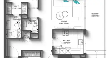 Apartamento 2 habitaciones en Dubái, Emiratos Árabes Unidos