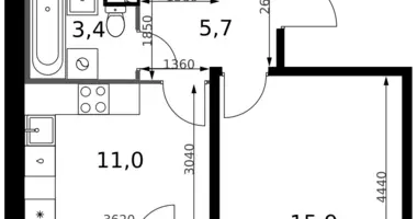 1 room apartment in Leninsky District, Russia