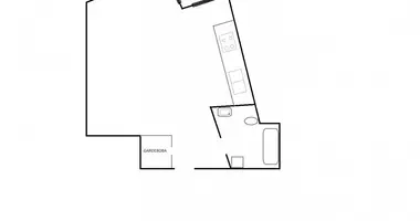 Wohnung 1 zimmer in Warschau, Polen