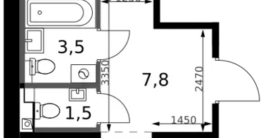 Mieszkanie 2 pokoi w Leninsky District, Rosja