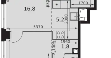 2 room apartment in Moscow, Russia