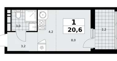 Wohnung 1 zimmer in Kommunarka, Russland
