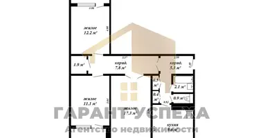 3 room apartment in Muchaviecki sielski Saviet, Belarus