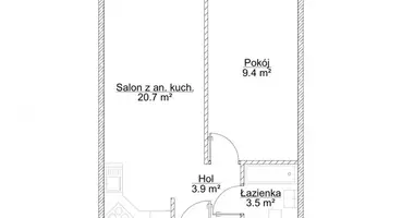 Apartamento 2 habitaciones en Varsovia, Polonia