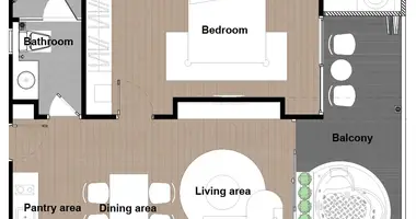 Wohnung 1 zimmer in Rawai, Thailand