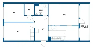 Wohnung 3 zimmer in Kemi, Finnland