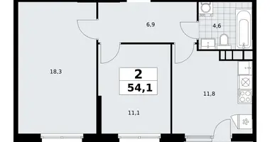 2 room apartment in Moscow, Russia