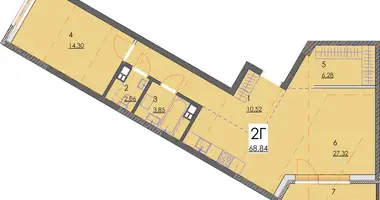 Apartamento 2 habitaciones en Minsk, Belarús