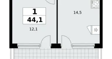 Appartement 1 chambre dans Kommunarka, Russie