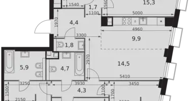 5 room apartment in Moscow, Russia