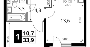 Mieszkanie 1 pokój w Leninsky District, Rosja