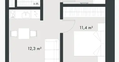 Mieszkanie 2 pokoi w Ryga, Łotwa
