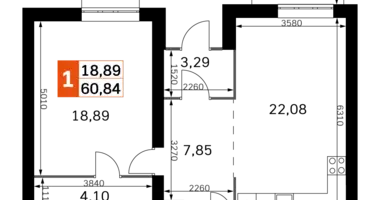 Mieszkanie 2 pokoi w Odincovskij gorodskoj okrug, Rosja