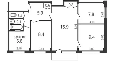 Квартира 4 комнаты в Минск, Беларусь