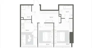Mieszkanie 2 pokoi w Rosja