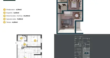 Appartement 1 chambre dans Bar, Monténégro