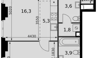 Квартира 2 комнаты в Москва, Россия