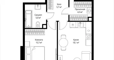 Mieszkanie 1 pokój w Moskwa, Rosja